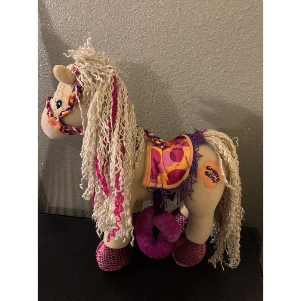 Vtg 2001 GROOVY GIRLS 14” Plush Jointed CALYPSO CALLIE HORSE Pony Stuffed Toy